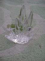 Igen súlyos Hegyikristály dísztárgy kristályüvegből 1340 gramm, jelzett