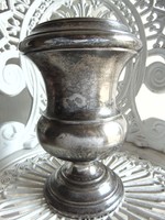 Antik ezüstözött váza, kehely