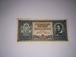 Tizmillió Pengő 1945-ös szép bankjegy !! 