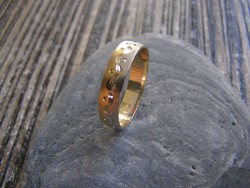 FÉRFI ARANYGYŰRŰ , arany gyűrű, karikagyűrű,63-64-es méret, 14 karátos, 3,6 gramm, bicolor