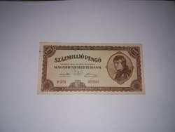 Százmillió Pengő 1946-os  , szép állapotú bankjegy !