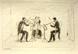 Borsos Miklós - Trio 20 x 30 cm rézkarc