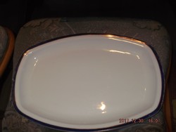 Zsolnay  kék arany csíkos pecsenyés tányér  37 cm