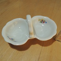 Zsolnay virágmintás porcelán fűszertartó