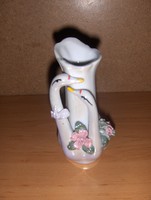 Porcelán hattyú váza 11,5 cm magas (j-5)