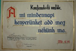 Konfirmációi Emlék - 1954. Tarcal