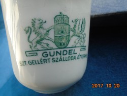 "Gundel Szt.Gellért szálloda éttermei"-Budapest város címerével-mokkás csésze-KPM
