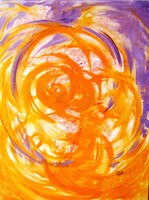 SZIGNÓZOTT! Püspök Anita festőművész "Mandala-Nap" eredeti alkotása
