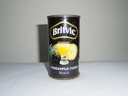 Retro angol BRITVIC pineapple juice - ananász üdítő üdítős mini fémdoboz - 1980-as évek - 170 ml