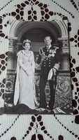 Régi fotó, fénykép Erzsébet királynőről és Fülöp hercegről