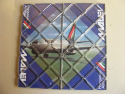 Rubik Magic 1989 varázs panel  Malév repülőgép képpel