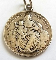 1866 Patrona Bavaria ezüst érme
