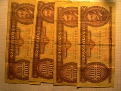  100 Forint 1992 ! 4 darab olcsón !!!