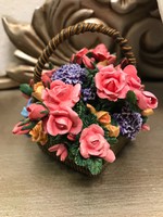 Zene virágkosár!”Lena Liu Ardleigh Elliott Musical Flower Basket Bouquets 1995 Roses”