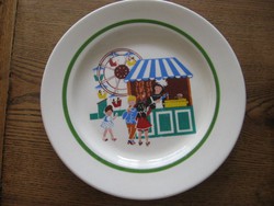Retro vursli jelenetes GDR gyerek, gyermek tányér