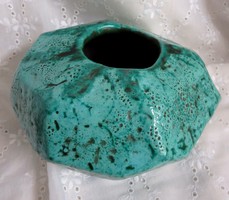 Türkiz retro kerámia váza