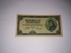 Százmillió Milpengő 1946-os  , szép állapotú bankjegy !