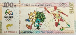 Brazilia RIÓ 2016  Fantázia Bankjegy 2016 UNC