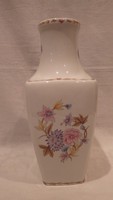 Hollóházi porcelán nagy szögletes váza