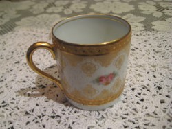 Rosenthal   mokkás csésze , gyűjteménybe illő tétel ,  , sok  arannyal    4,7 x 6   cm