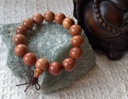 Real, wonderfully beautiful rosewood karmala, mala, 15 beads, 15mm