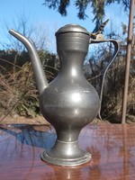 1920-as évek-Keleti jelz. kávés-teás kanna-kiöntő  kecses, dekoratív db. m 19 cm