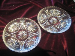 Crystal glass bowls, 2 pieces 15.5 cm