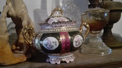Antik Altwien porcelán cukros 