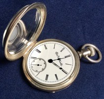 Antique elgin pocket watch is silver-plated for nearly 100 years, it works beautifully beautiful!