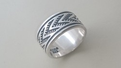 Ezüst tömör vastag, masszív karikagyűrű. Mexikó 925 