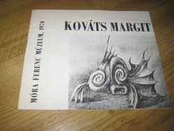 Szeged painter Margit Kováts, exhibition brochure with sign, 1972
