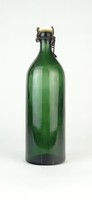 0Q080 Régi méregzöld csatos üveg 29 cm