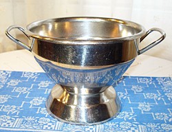 Bowl of silver-plated alpaca soup