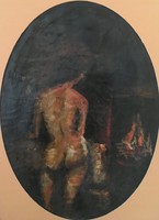 Stein János Gábor olaj, farost 66 cm X 91 cm