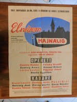 Retro ,Erkel színház plakátja 1957.