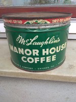 Retro Mc'Laughlin's Manor House Coffee fém doboz