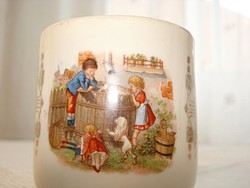 Art Nouveau small mug with children's pattern