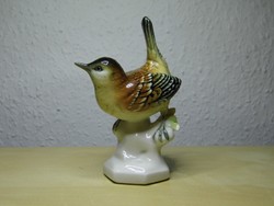 Volkstedt porcelán madár figura - Volkstedter ökörszem hibátlan állapotban! ENS