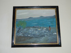 Anita Szalay: homecoming - her original painting - with juried label