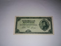 Százmillió Milpengő 1946-os  , széptartású ropogós  bankjegy !