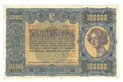 100000 korona 1923 II.