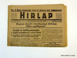 1946 november 3  /  HIRLAP  /  SZÜLETÉSNAPRA RÉGI EREDETI MAGYAR ÚJSÁG Szs.:  5068