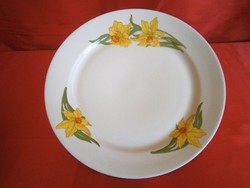Alföldi porcelán lapos tányér nárcisz virág mintával 24 cm átmérő