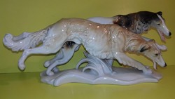 Karl Ens Borzoi porcelán agarak kutya jelzett hibátlan eredeti