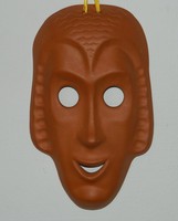 Wall-mounted ceramic mask - you can even put it on...