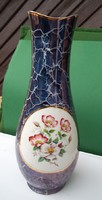 Hollóházi márványos irizáló váza Ritkaság . 31 cm