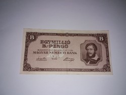 Egymillió B.- Pengő 1946-os .szép, ropogós  bankjegy !