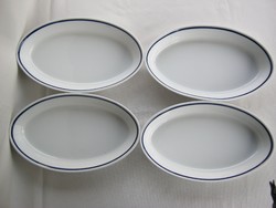 Alföldi porcelán kék csíkos ovális tányér 4 db