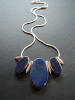 Szép egyedi készítésű ezüst nyakék lápisz lazuli kővel