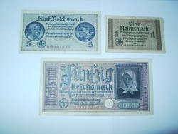 Német Birodalmi Reichsmark 3 db 